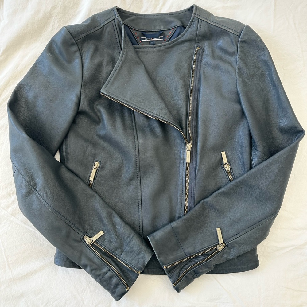 Tommy Hilfiger vintage Leather Jacket XS